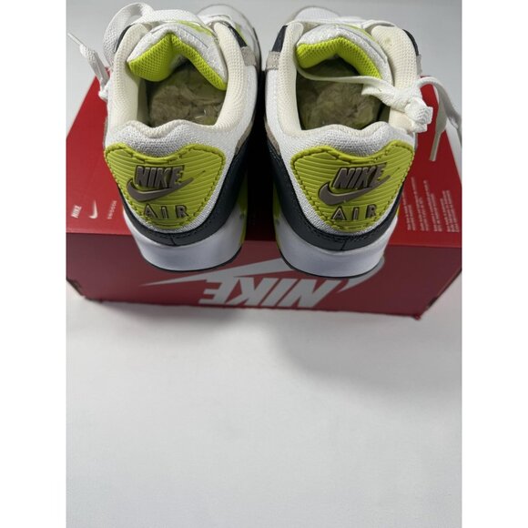 New Nike Air Max 90 Shoes Mens Size 7 White Khaki Cyber Volt Sneakers DM0029-107 - Picture 9 of 11